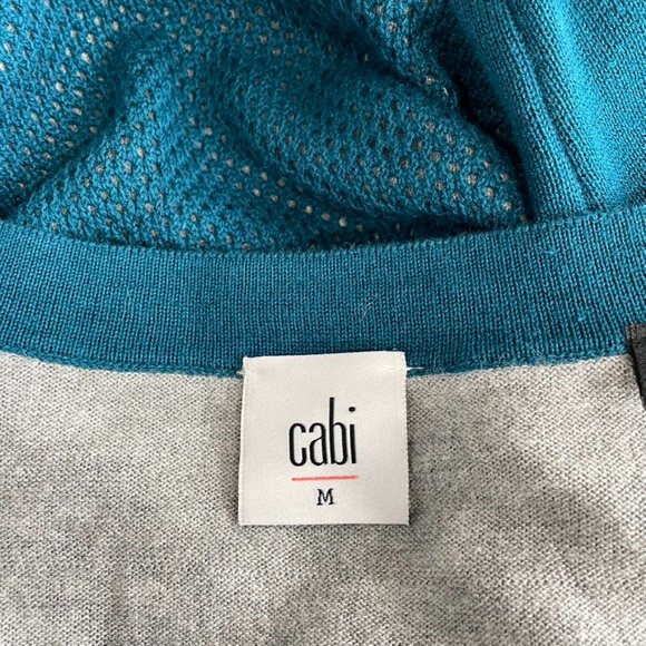 CAbi Womens Ever Teal Snap Cotton Blend Cardigan Sweater  Size Medium M  NWOT - Picture 9 of 11